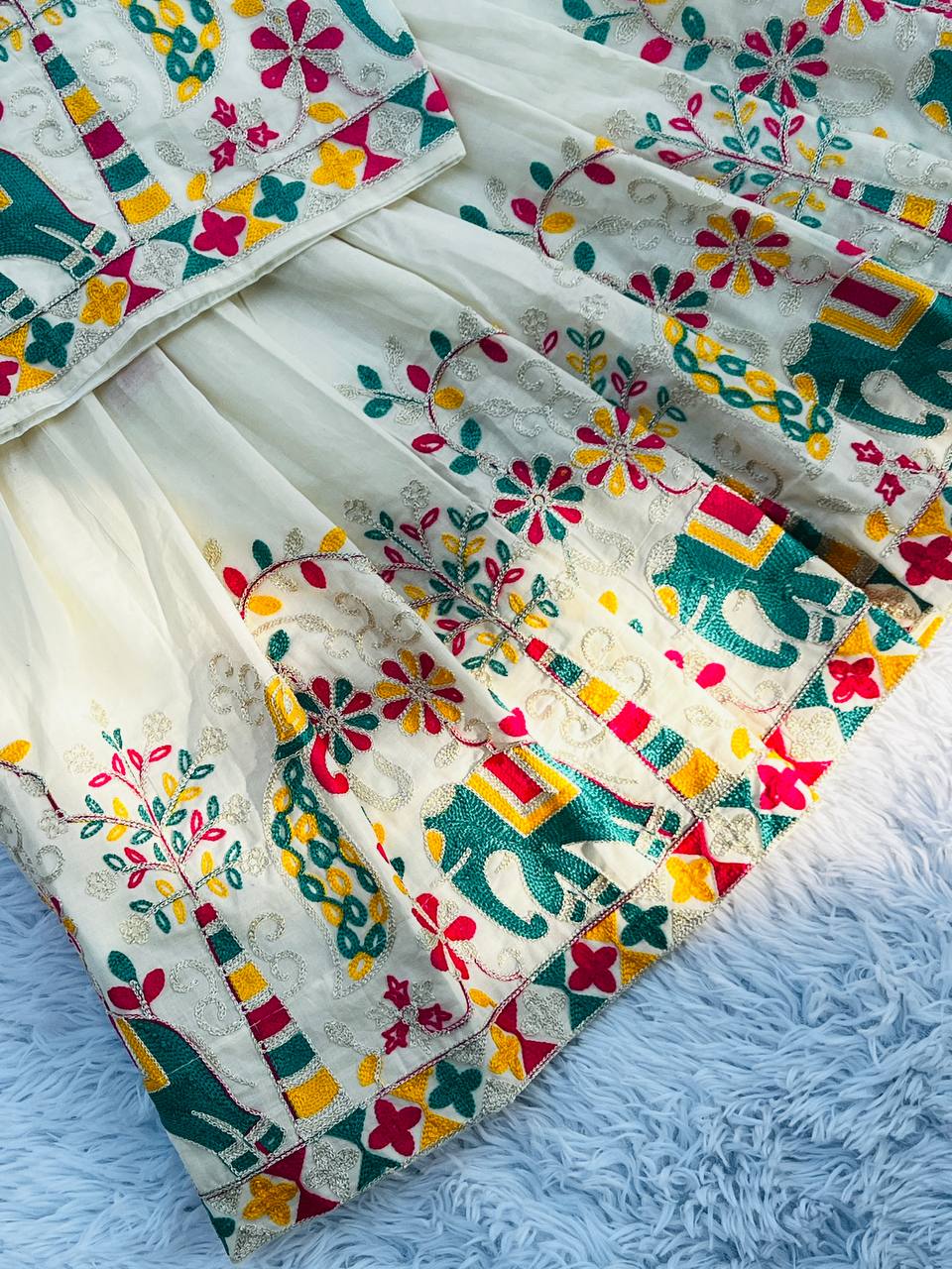 Pure Heavy Cotton Kids Lehenga Choli