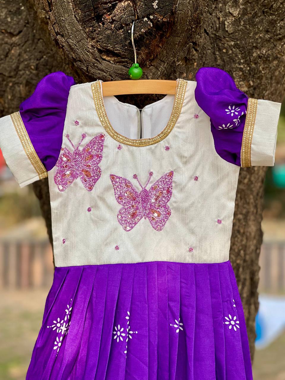 Kids Butterfly Handwork Gown
