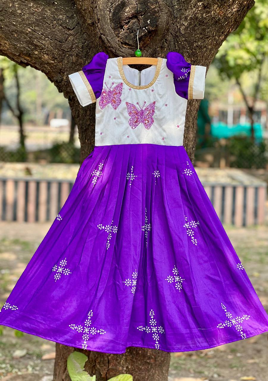 Kids Butterfly Handwork Gown
