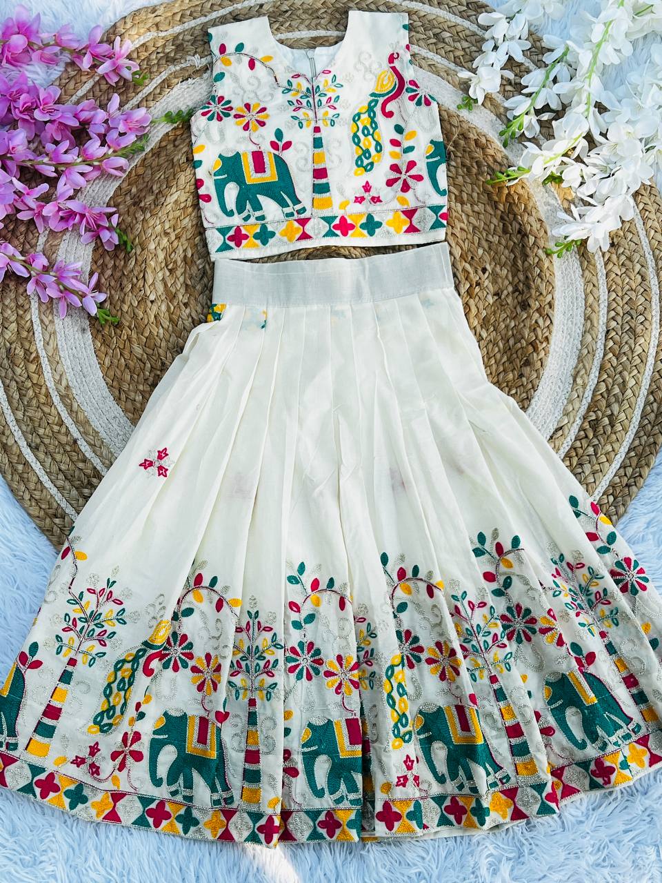 Pure Heavy Cotton Kids Lehenga Choli