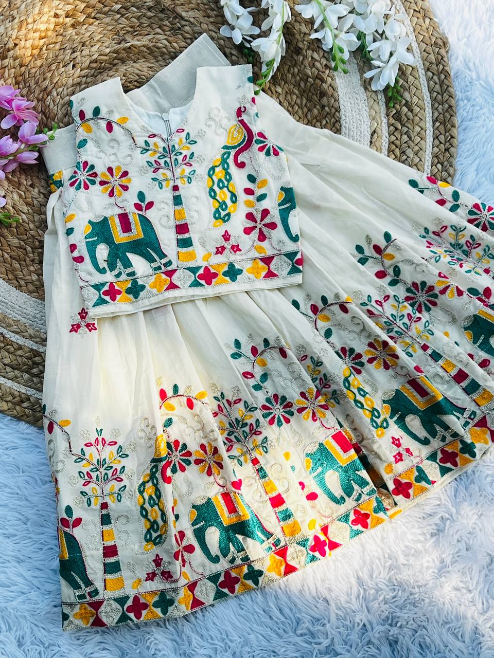 Pure Heavy Cotton Kids Lehenga Choli