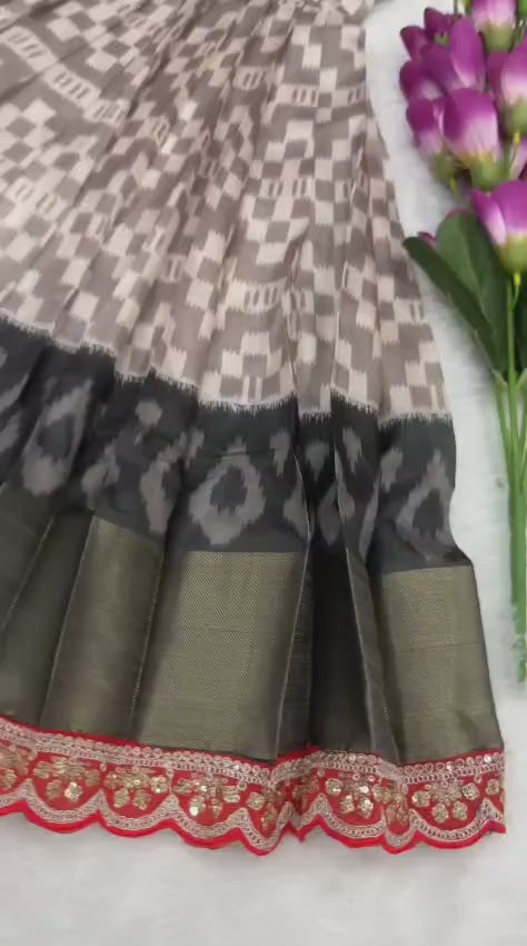 Full Stitched pure silk fabric kids lehenga choli